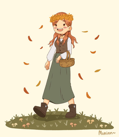 Picking mushrooms
