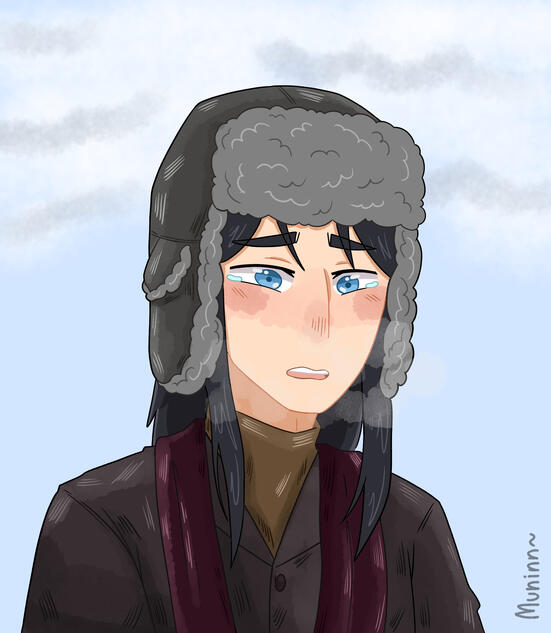 Sasha Koslov in the snow